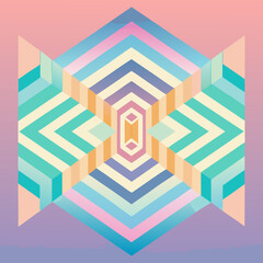 Abstract geometric pattern, pastel gradient vector.