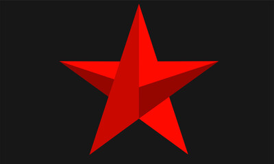red star on black