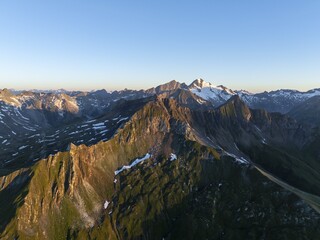 Alpine Panorama Aerial View Summit