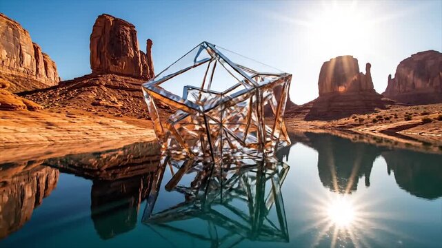 Monument Valleys Geometric Art - A Reflection of Natures Beauty and Modern Design.