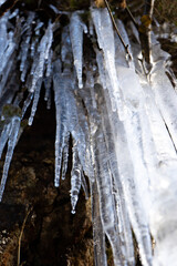 close-up stalactites