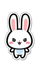 Obraz premium Sticker bunny happy fastel animal cute