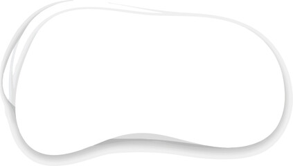 Minimalist White Abstract Shape with Soft Shadows for Text Overlays and Graphic Designs