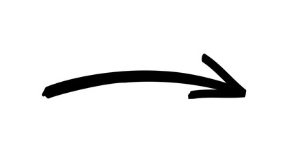 Arrow doodle, scribble hand drawn arrow, scribble curved arrow