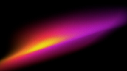 Fototapeta premium Grainy horizontal gradient flow texture with noise on black background