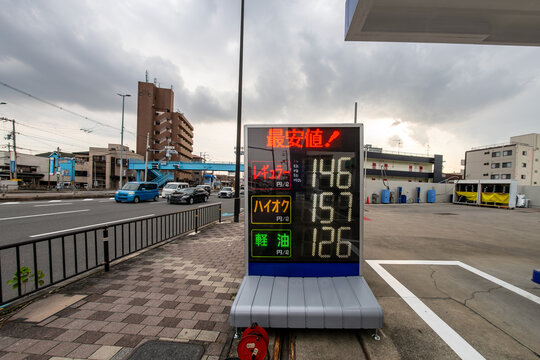 値下げ後の2025年12月の大阪府寝屋川市のガソリン価格
