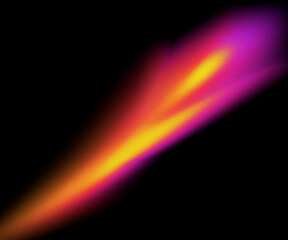 Grainy exploding gradient flame effect with film noise on black background