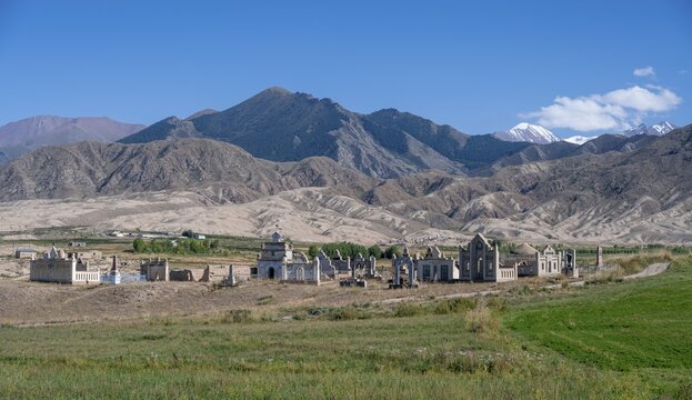 Cemetery outside Bergen, Kyrgyzstan