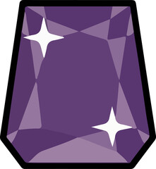 Clean Vector Gemstone Collection with Thick Outline