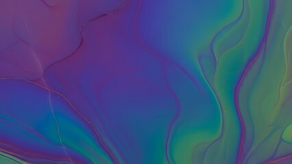 Abstract fluid color patterns with swirling gradients of purple, blue, green, and pink