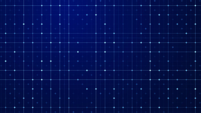 Virtual Technology Futuristic User Interface HUD Grid. Spaceship FUI GUI Backdrop Design. Blue Hi-Tech Grid Bg. Vector Illustration.