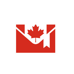 Fototapeta premium Canada Flag Marked Mail In Icon