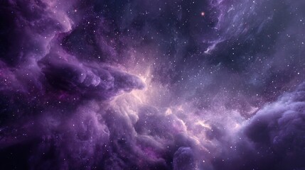 Celestial Symphony: A breathtaking cosmic panorama, painting the night sky with vibrant hues of purples and pinks, an awe-inspiring vision of space, speckled with countless stars and swirling nebulae.