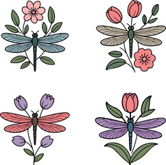 Seamless floral pattern with flowers and leaves vector design