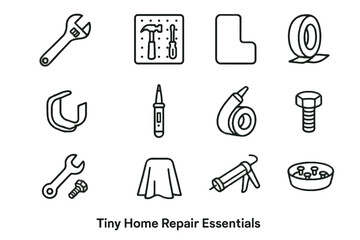 Tools wrench adjustable caulking icon repair tiny holder home cover thumb jaw