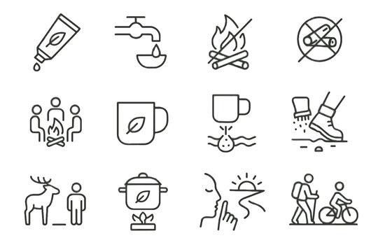 Gear toothpaste shared filter camping icons icon minimal distance no mug vector