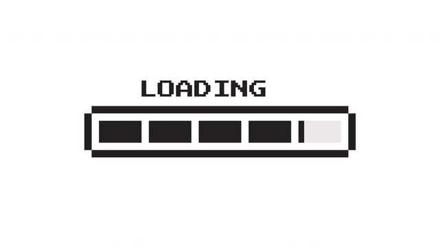 Clean loading bar animation with balanced progress segments and minimal interface styling for UI display