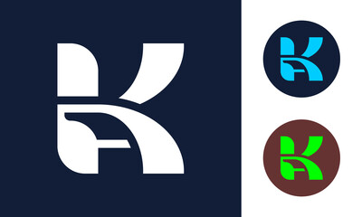 Creative KA or AK logo mark