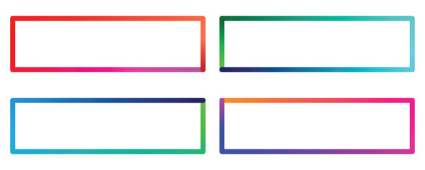 Vibrant rectangular text boxes in multiple colors for design.