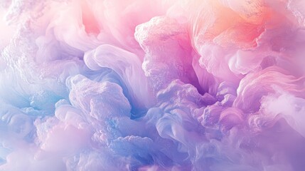 Soft fluid texture blending various pastel colors creates a dreamy, ethereal, and tranquil background, representing concepts like grace, beauty, luxury, and serenity