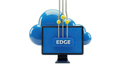 Cloud Computing and Edge Computing Concept Illustration