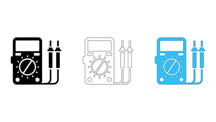 Essential digital multimeter icon for accurate electrical measurement of voltage, current, and resistance