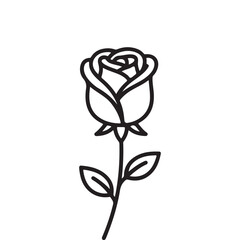 Rose flower with heart vector illustration  and Valentine&rsquo;s Day