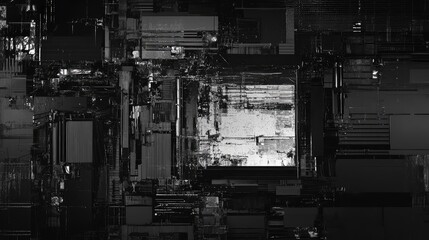 Abstract grayscale visual representation showing intricate network connections and complex data processing components within a futuristic digital infrastructure concept