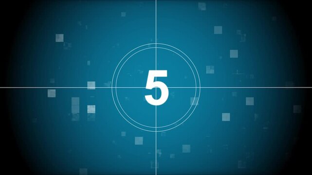 countdown old film 10 seconds. Countdown movie from 10 to 0 number. 4k footage video animation. Vintage film countdown leader number 10. Old movie timer background.