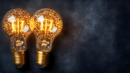 conceptual image featuring a glowing light bulb, symbolizing creativity, inspiration, and enlightenment. The soft glow radiates ideas and innovation, 
