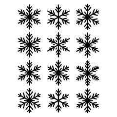 Obraz premium set of vector snowflakes