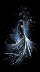 abstract blue background with swirls