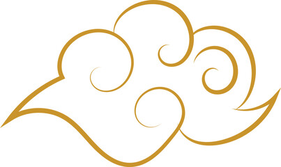 Chinese Cloud Line Art Decorative Ornament