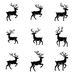 Deer Silhouette Collection Majestic Forest Animal Poses