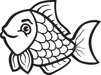 Coloring book Whitefish Black and white, fish, white, animals png