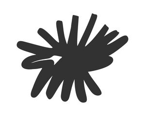 Dark scribble hand drawn doodle