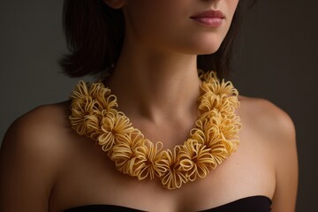 Artisan Pasta Necklace: A Creative Fusion of Imagination and Hand-Crafted Elegance