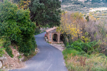 Font Grossa, ancient fountain in Fleix town, Comunidad Valenciana (Spain) 