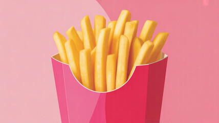 french fries on a white background