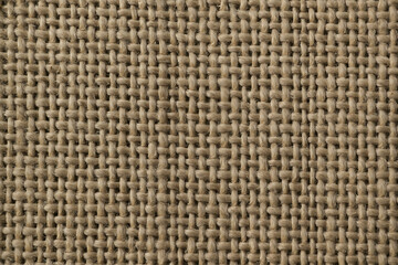 Close up of burlap fabric texture