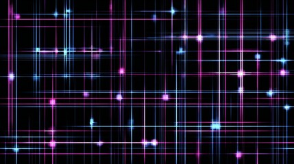 Cyber Grid Background: Glowing Neon Lines & Lights
