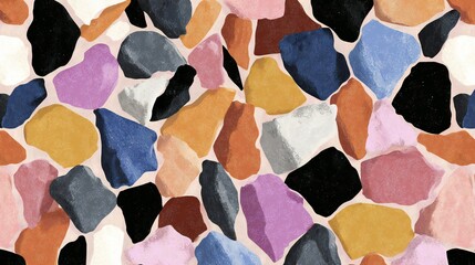 Vibrant Terrazzo Pattern: Colorful Abstract Mosaic
