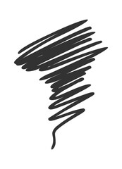 Freehand marker scribble vertical orientation