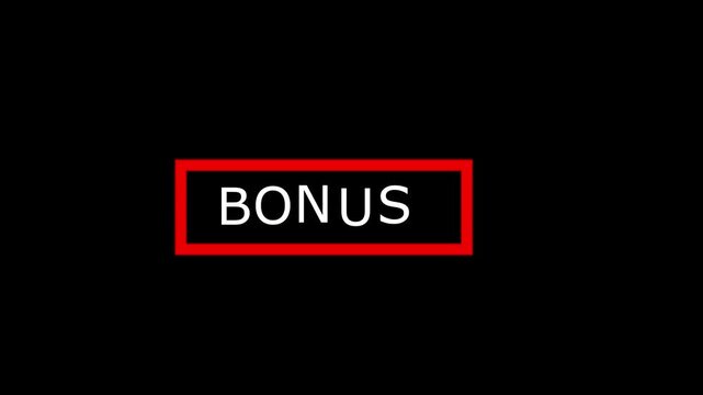 Bonus Word Typing Text Box Animation Loop