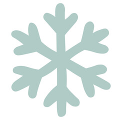 Obraz premium Hand drawn snowflake icon for winter holiday decorations, festive designs and seasonal backgrounds, PNG with transparent background