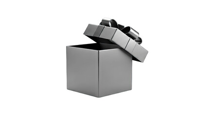 Obraz premium Open Gift Box with Bow on White Background