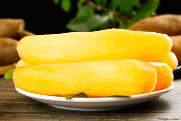 Fresh Yellow Squash on Plate - Healthy Organic Produce