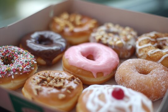 Delicious Krispy Kreme Doughnut Box: A Sweet Treat from a Global Cafe Chain