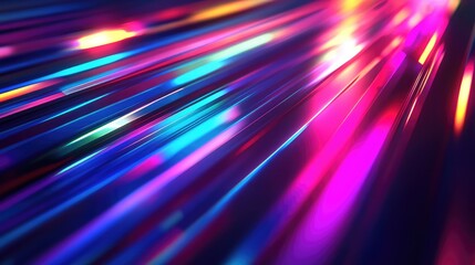 Abstract glowing light streaks creating a dynamic vibrant pattern, symbolizing connected data flow, high speed communication, advanced technology, and modern digital networks