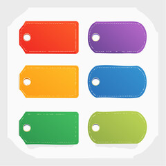 Obraz premium Set of colorful paper tags